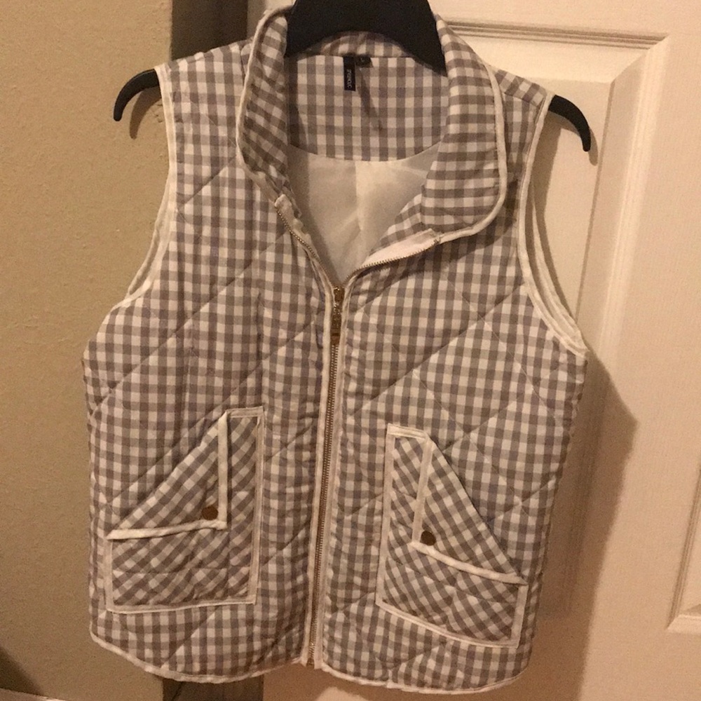 Buffalo plaid vest